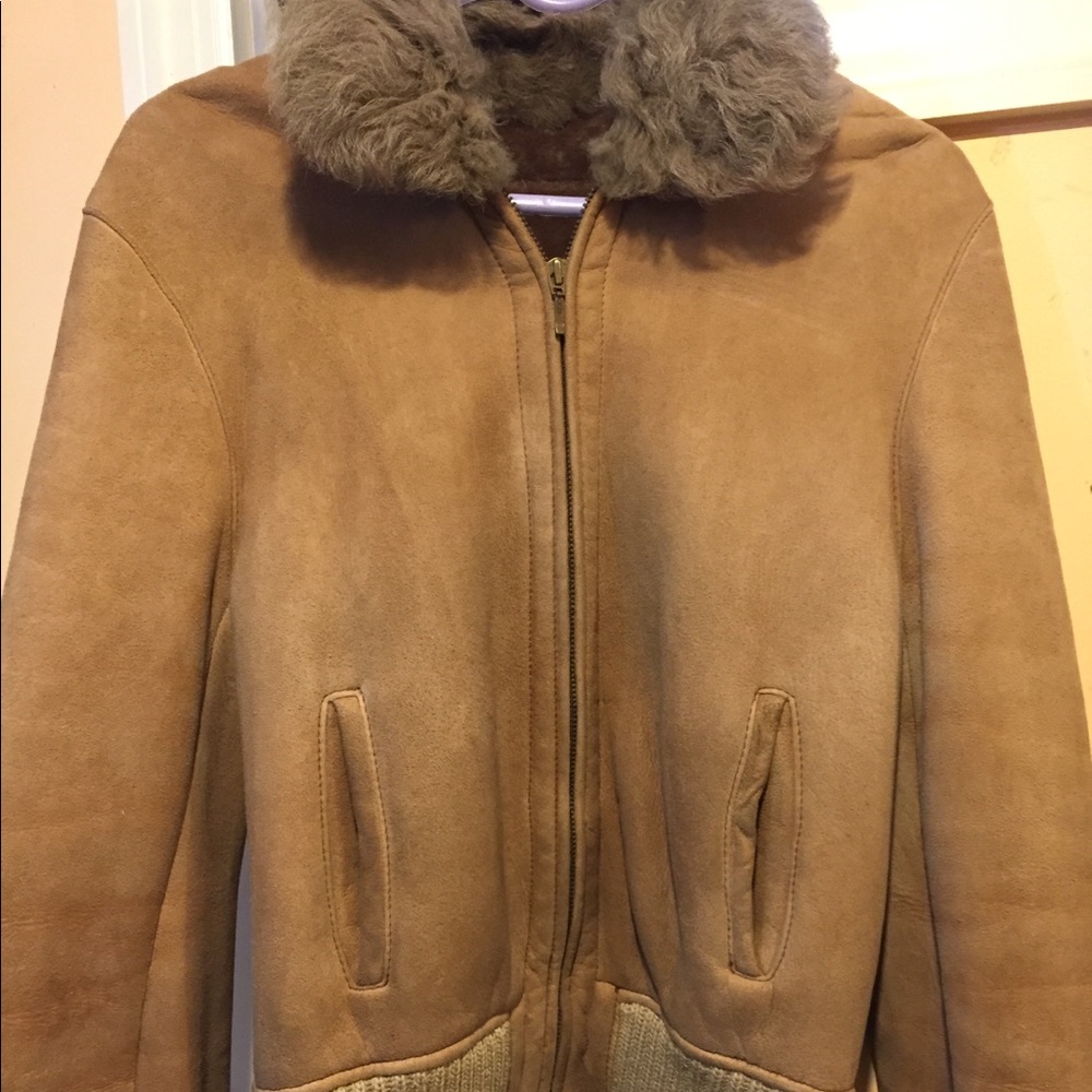 Shearling jacket or coat Carmel color small